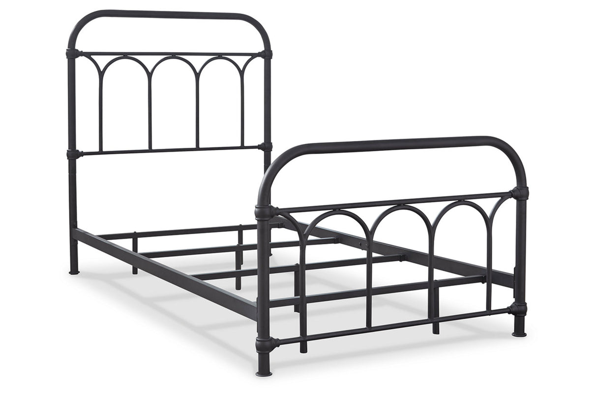 Nashburg Black Twin Metal Platform Bed from Ashley - Luna Furniture