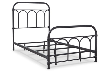 Nashburg Black Twin Metal Platform Bed from Ashley Furniture - Luna Furniture