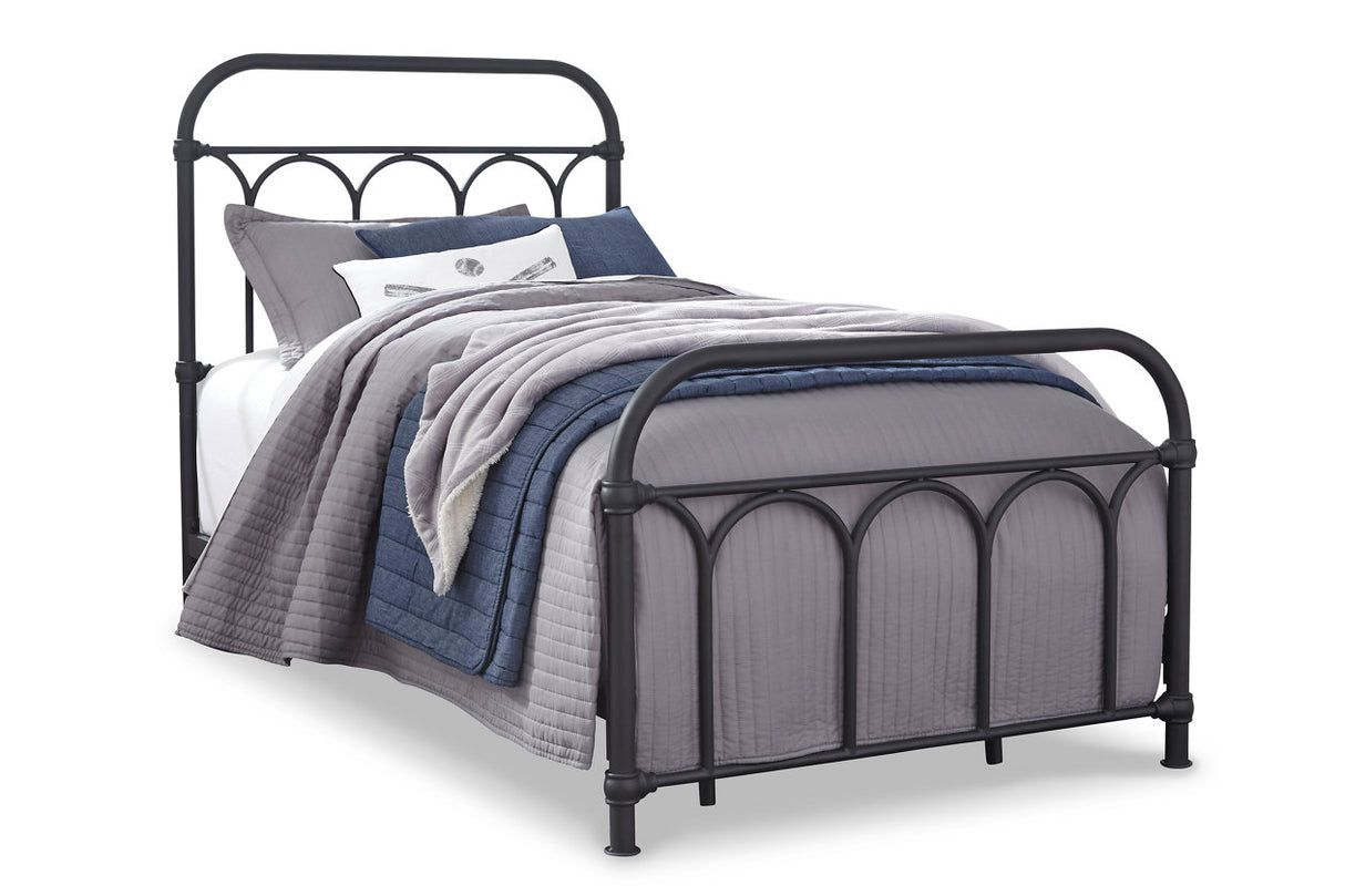 Nashburg Black Twin Metal Platform Bed from Ashley - Luna Furniture