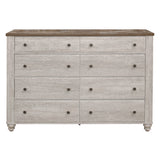 Nashville Antique White/Brown Dresser from Homelegance - Luna Furniture