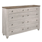 Nashville Antique White/Brown Dresser from Homelegance - Luna Furniture