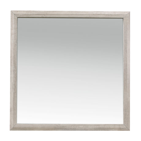 Nashville Antique White/Brown Mirror (Mirror Only) from Homelegance - Luna Furniture