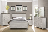 Nashville Antique White/Brown Queen Panel Bed from Homelegance - Luna Furniture