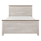 Nashville Antique White/Brown Queen Panel Bed from Homelegance - Luna Furniture