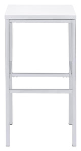Natividad White High Gloss and Chrome 5-Piece Bar Set from Coaster - Luna Furniture
