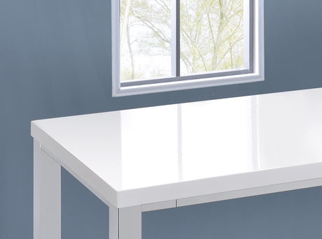 Natividad White High Gloss and Chrome 5-Piece Bar Set from Coaster - Luna Furniture