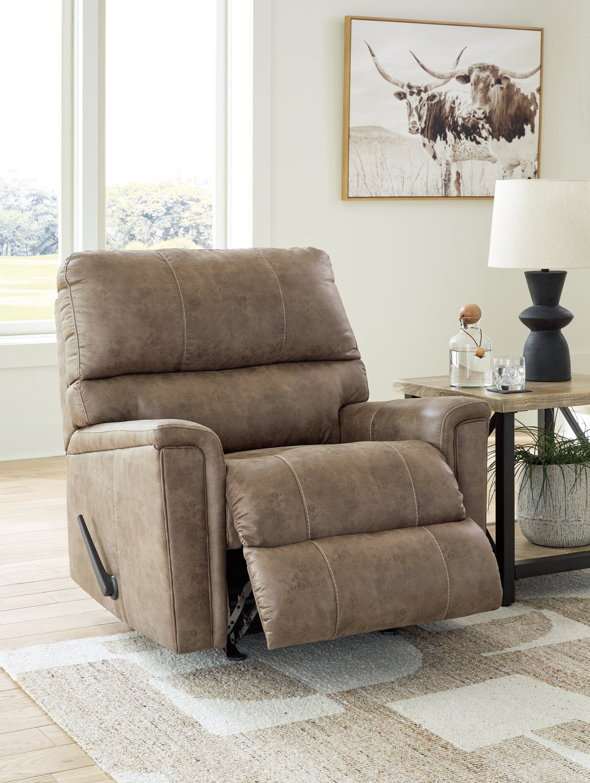 Navi Fossil Recliner from Ashley - Luna Furniture