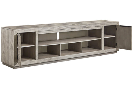 Naydell Gray 92" TV Stand from Ashley - Luna Furniture
