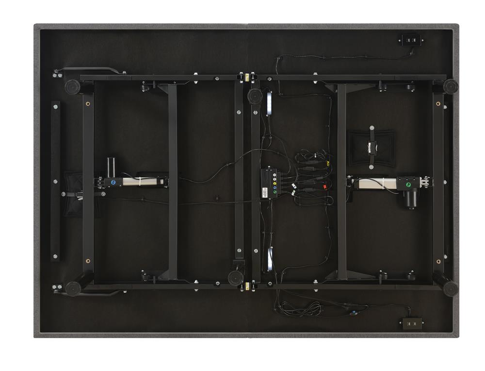 Negan Gray and Black Full Adjustable Bed Base from Coaster - Luna Furniture