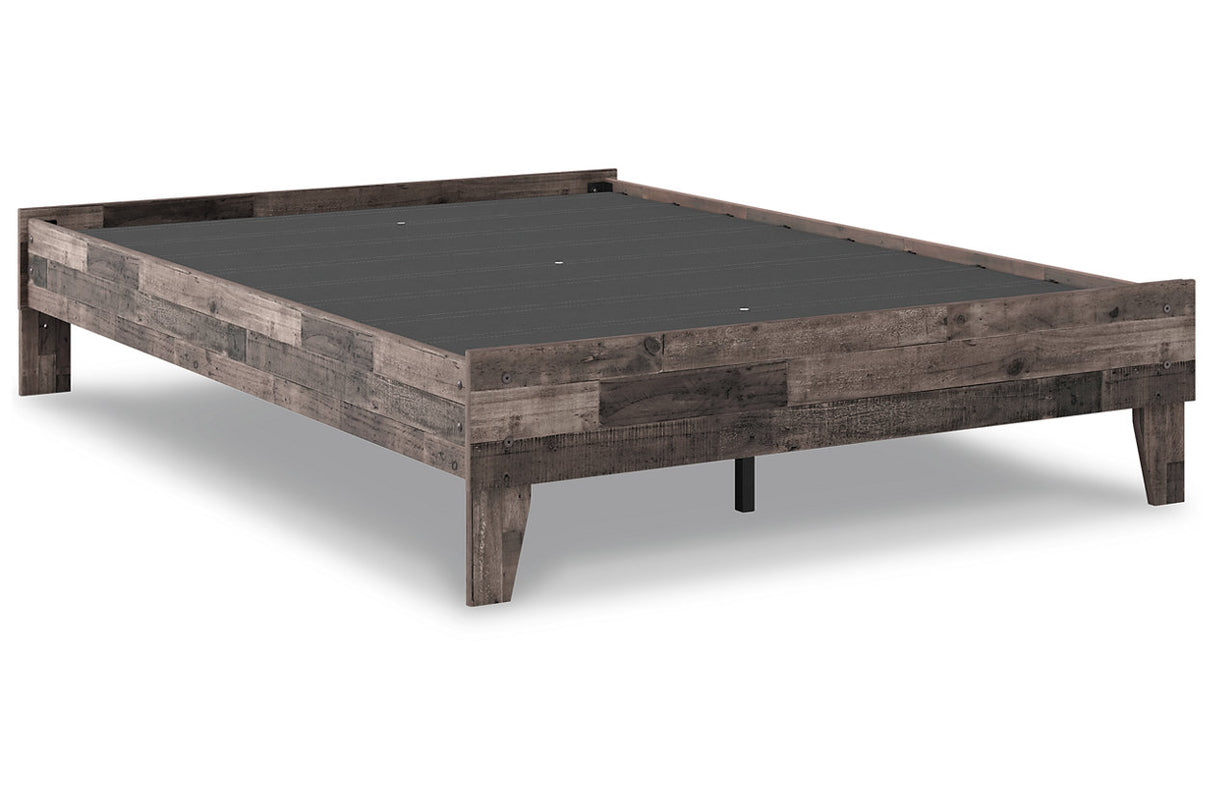 Neilsville Multi Gray Full Platform Base Bed from Ashley - Luna Furniture