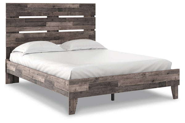 Neilsville Multi Gray Queen Platform Bed