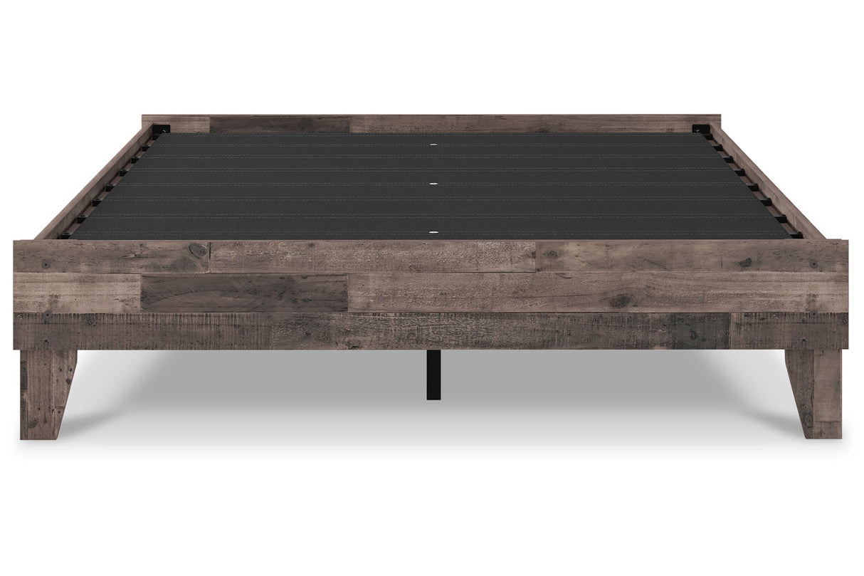 Neilsville Multi Gray Queen Platform Base Bed from Ashley - Luna Furniture