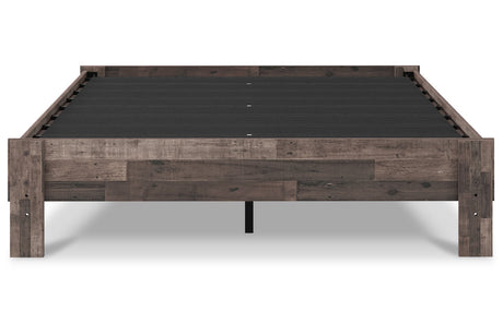 Neilsville Multi Gray Queen Platform Base Bed from Ashley - Luna Furniture