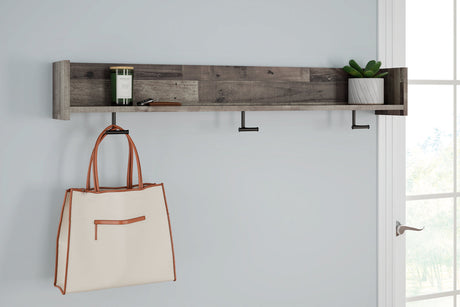 Neilsville Multi Gray Wall Mounted Coat Rack with Shelf from Ashley - Luna Furniture
