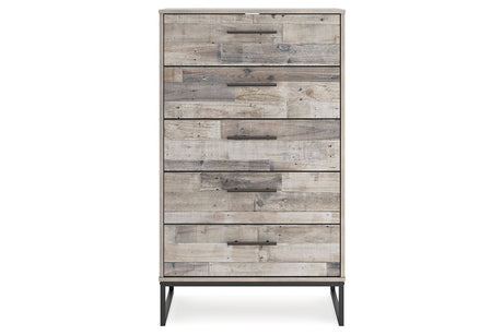 Neilsville Whitewash Chest of Drawers from Ashley - Luna Furniture