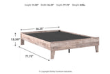 Neilsville Whitewash Full Platform Base Bed from Ashley - Luna Furniture