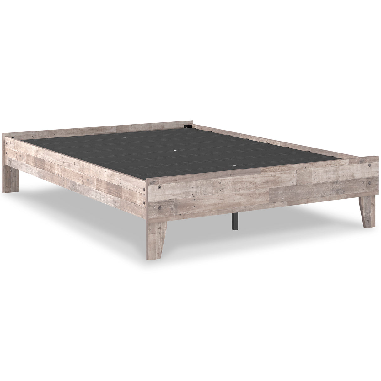 Neilsville Whitewash Full Platform Base Bed from Ashley - Luna Furniture