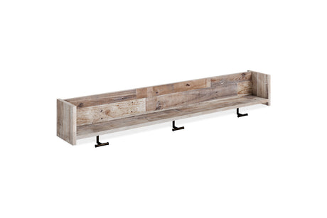 Neilsville Whitewash Wall Mounted Coat Rack with Shelf from Ashley - Luna Furniture