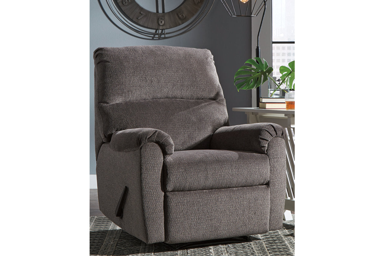Nerviano Gray Recliner from Ashley Furniture - Luna Furniture