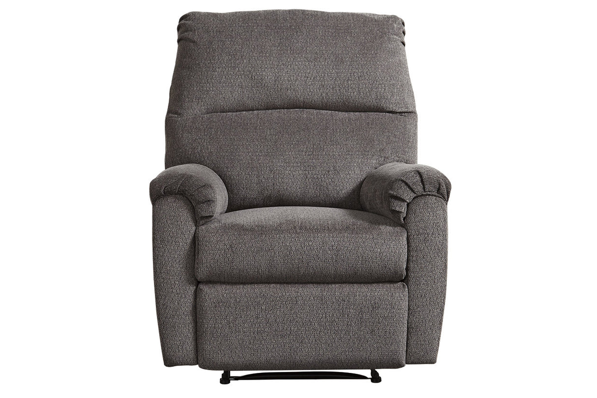 Nerviano Gray Recliner from Ashley Furniture - Luna Furniture