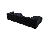Neva Black Velvet Double Chaise Sectional from Nova Furniture - Luna Furniture