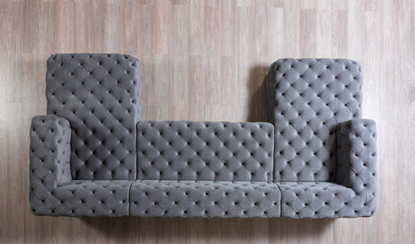 Neva Gray Velvet Double Chaise Sectional from Nova Furniture - Luna Furniture