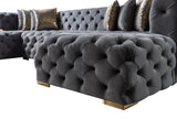 Neva Gray Velvet Double Chaise Sectional from Nova Furniture - Luna Furniture