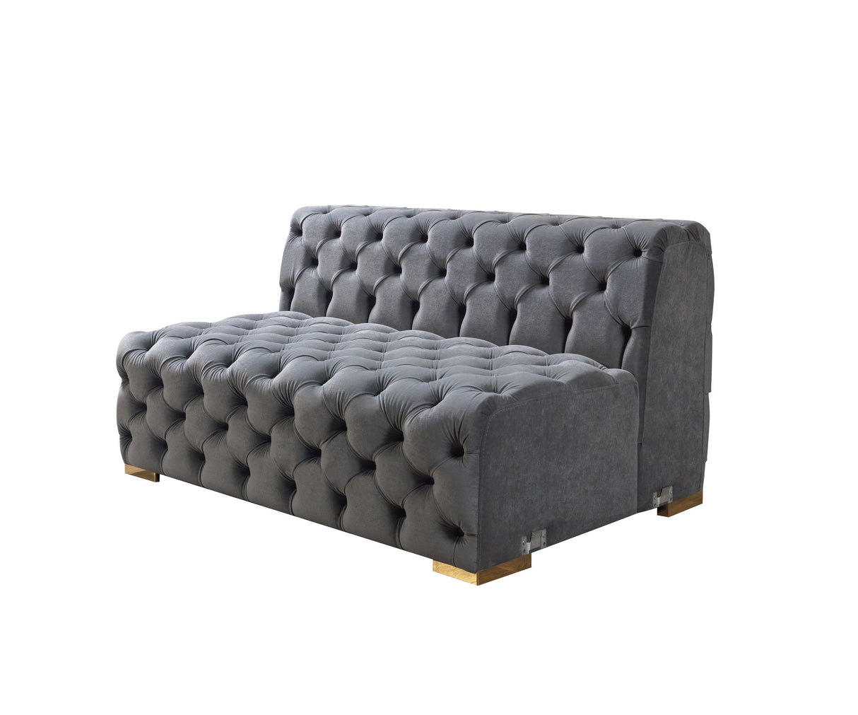 Neva Gray Velvet Double Chaise Sectional from Nova Furniture - Luna Furniture