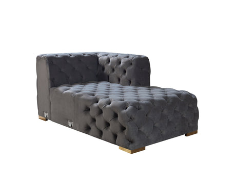 Neva Gray Velvet Double Chaise Sectional from Nova Furniture - Luna Furniture