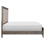 Newell Light Brown King Upholstered Panel Bed from Homelegance - Luna Furniture