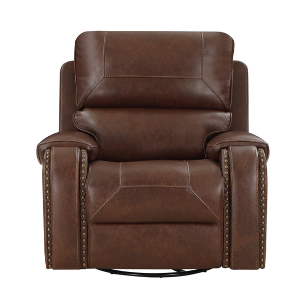 Newnan Brown Swivel Glider Reclining Chair