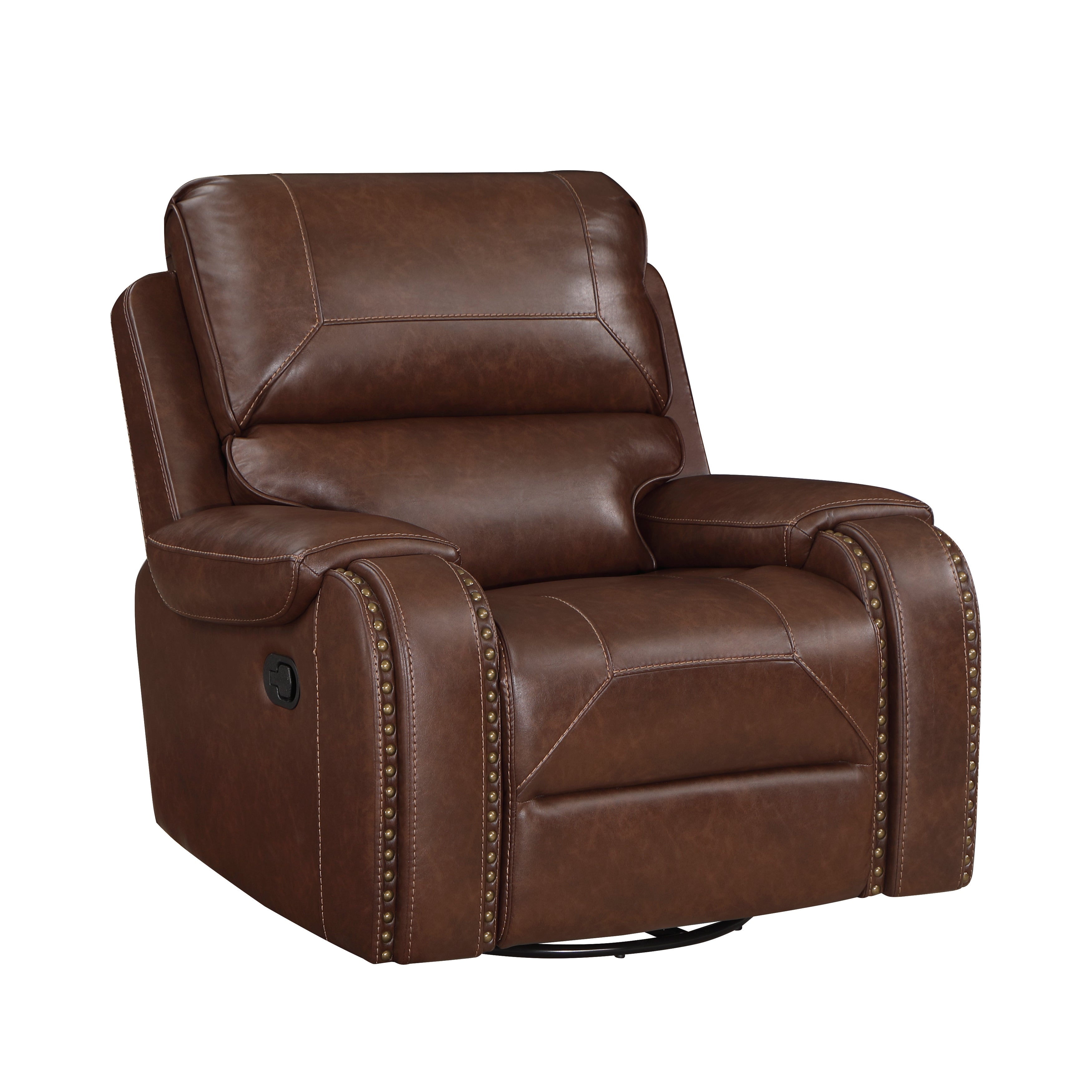 8549BRW-1 Swivel Glider Reclining Chair - Luna Furniture