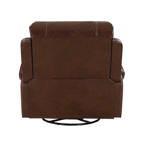 Newnan Brown Swivel Glider Reclining Chair from Homelegance - Luna Furniture