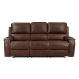 Newnan Brown Double Reclining Living Room Set from Homelegance - Luna Furniture