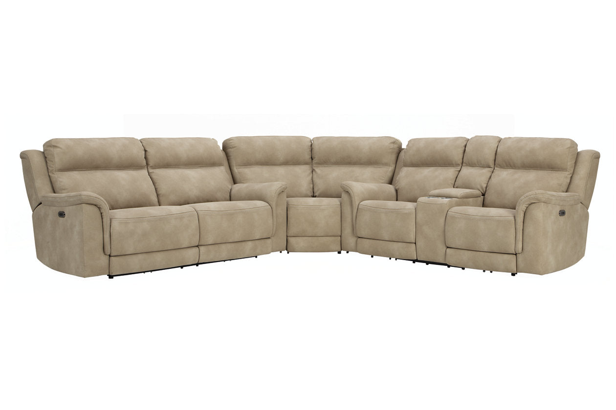 Next-Gen DuraPella Sand 3-Piece Power Reclining Sectional – Luna