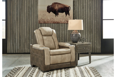 Next-Gen DuraPella Sand Power Recliner from Ashley - Luna Furniture