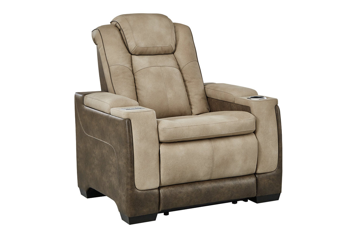 Next-Gen DuraPella Sand Power Recliner from Ashley - Luna Furniture