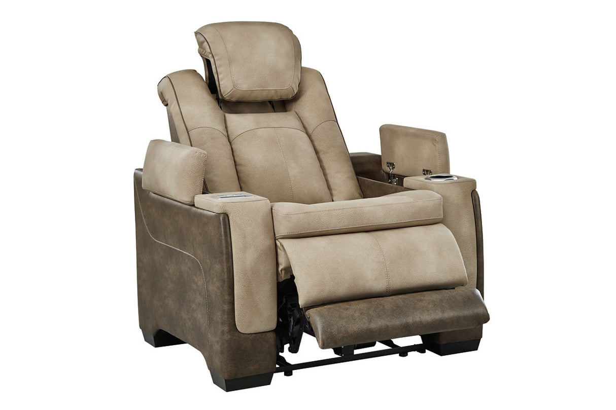 Next-Gen DuraPella Sand Power Recliner from Ashley - Luna Furniture