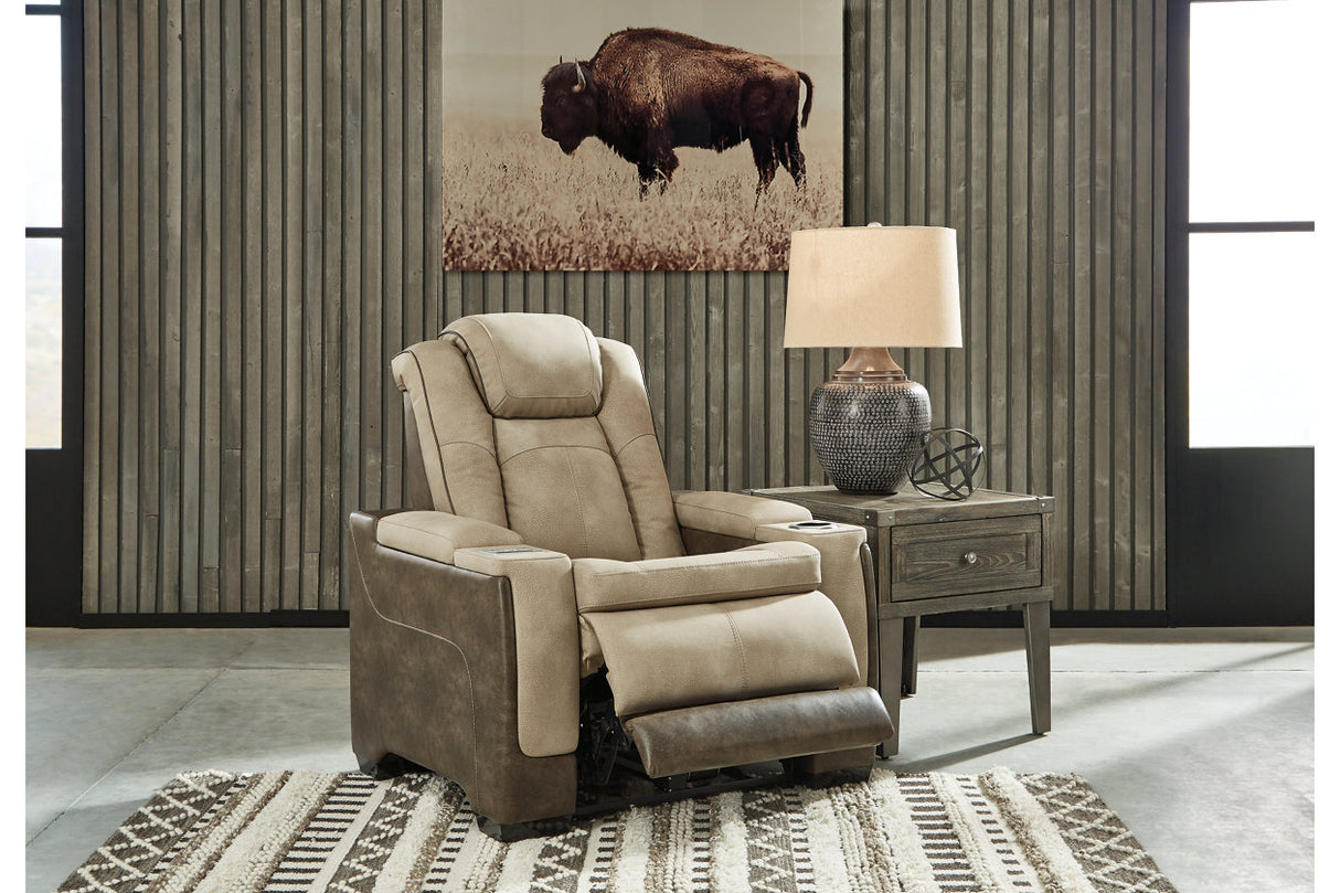 Next-Gen DuraPella Sand Power Recliner from Ashley - Luna Furniture