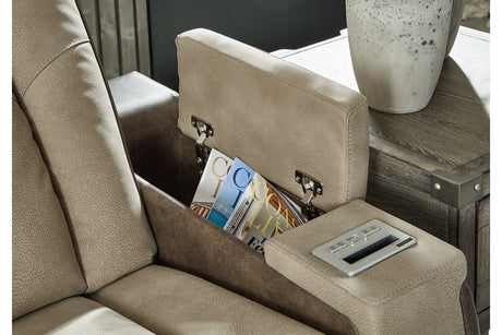 Next-Gen DuraPella Sand Power Recliner from Ashley - Luna Furniture
