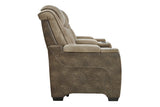 Next-Gen DuraPella Sand Power Reclining Loveseat with Console from Ashley - Luna Furniture