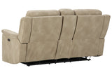 Next-Gen DuraPella Sand Power Reclining Loveseat with Console from Ashley - Luna Furniture