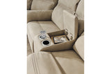 Next-Gen DuraPella Sand Power Reclining Loveseat with Console from Ashley - Luna Furniture