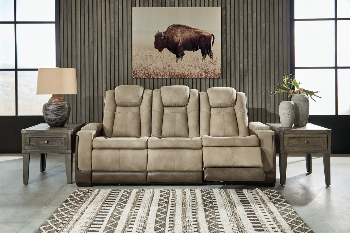 Next-Gen DuraPella Sand Power Reclining Sofa from Ashley - Luna Furniture