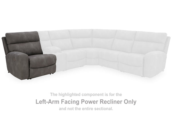 Next-Gen DuraPella Slate Left-Arm Facing Power Recliner