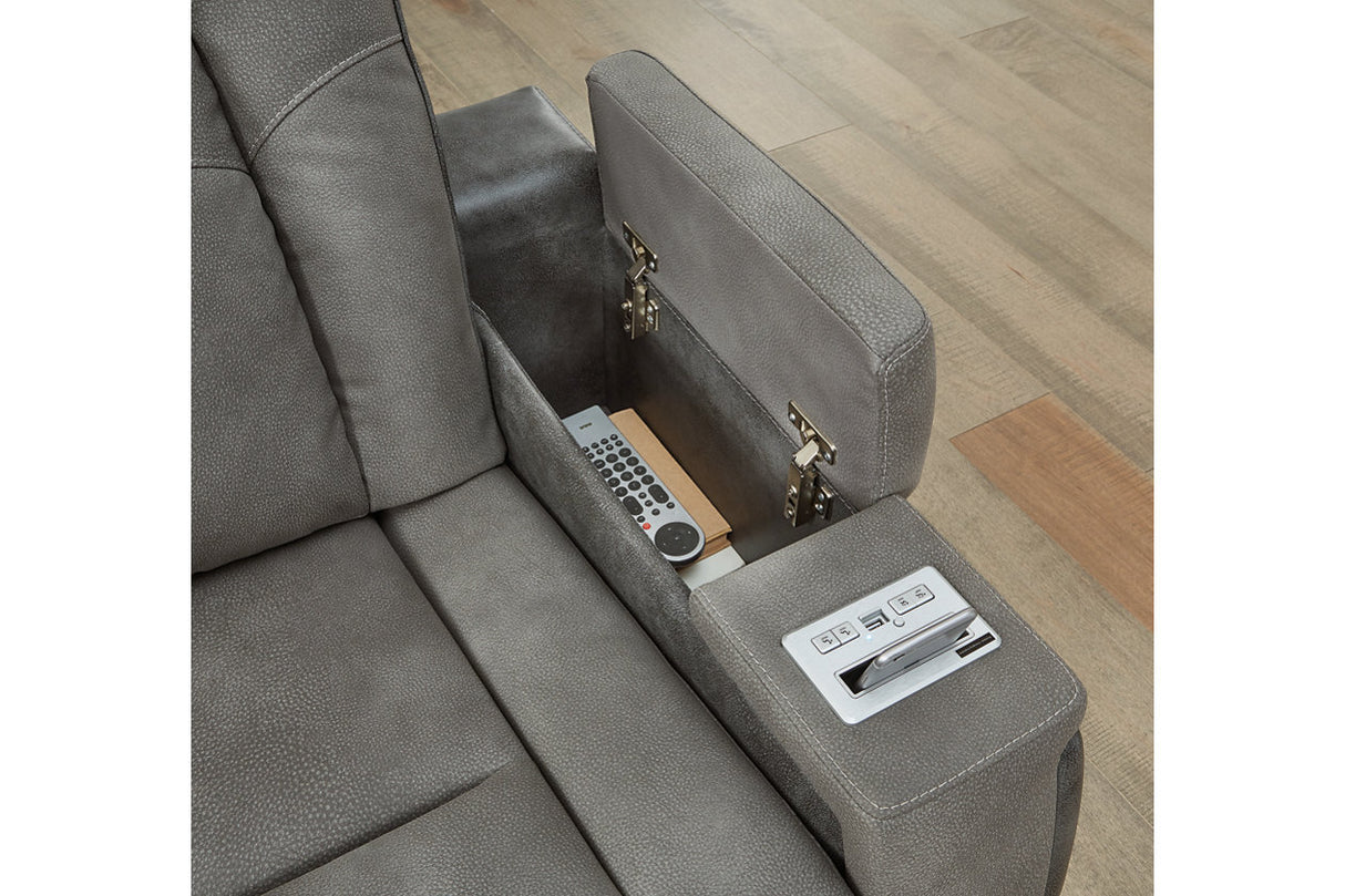 Next-Gen DuraPella Slate Power Recliner from Ashley - Luna Furniture