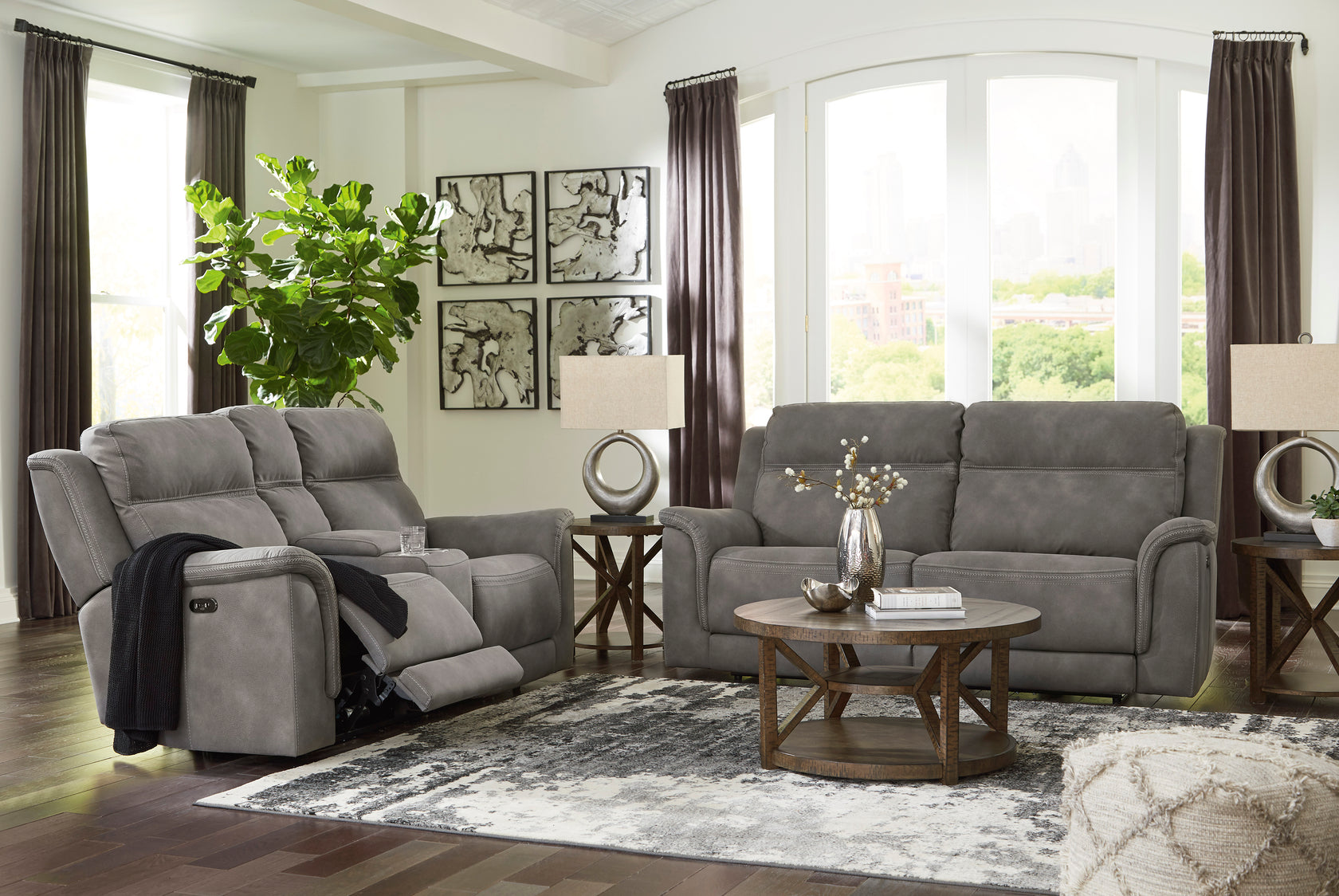 Next-Gen DuraPella Slate Power Reclining Living Room Set from Ashley - Luna Furniture
