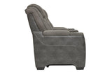 Next-Gen DuraPella Slate Power Reclining Loveseat with Console from Ashley - Luna Furniture
