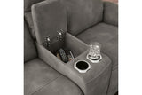 Next-Gen DuraPella Slate Power Reclining Loveseat with Console from Ashley - Luna Furniture