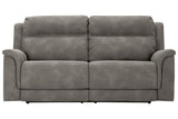 Next-Gen DuraPella Slate Power Reclining Sofa from Ashley - Luna Furniture